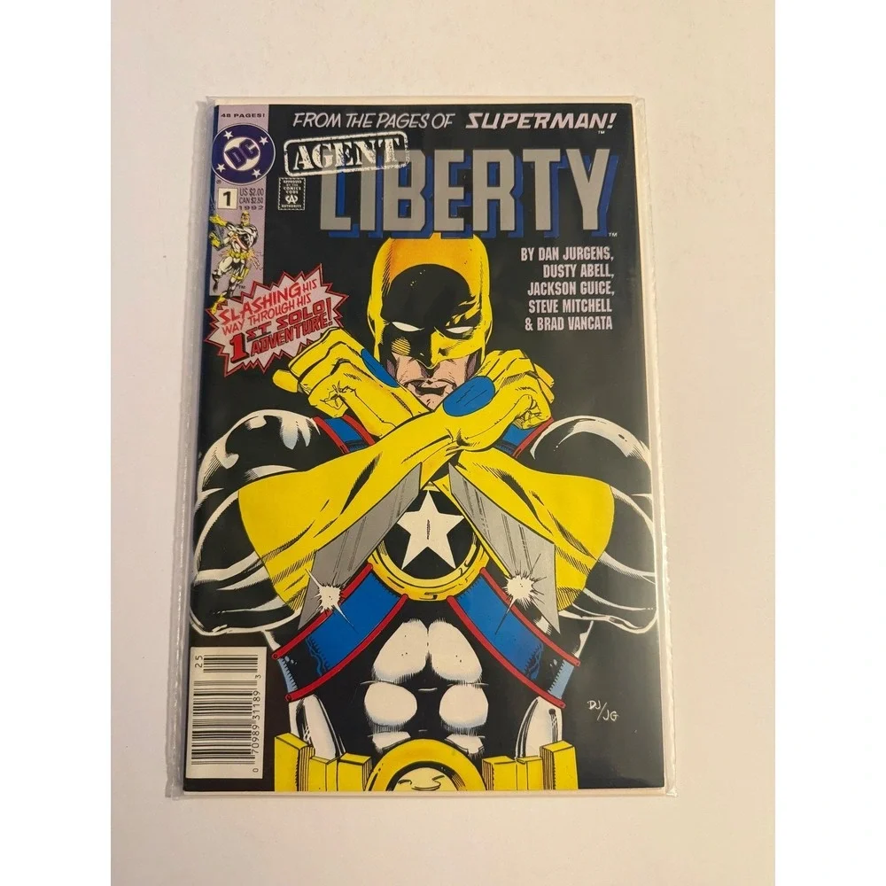 Superman Agent Liberty 1 Comic Book DC Comics 1992 Dan Jurgens First Issue